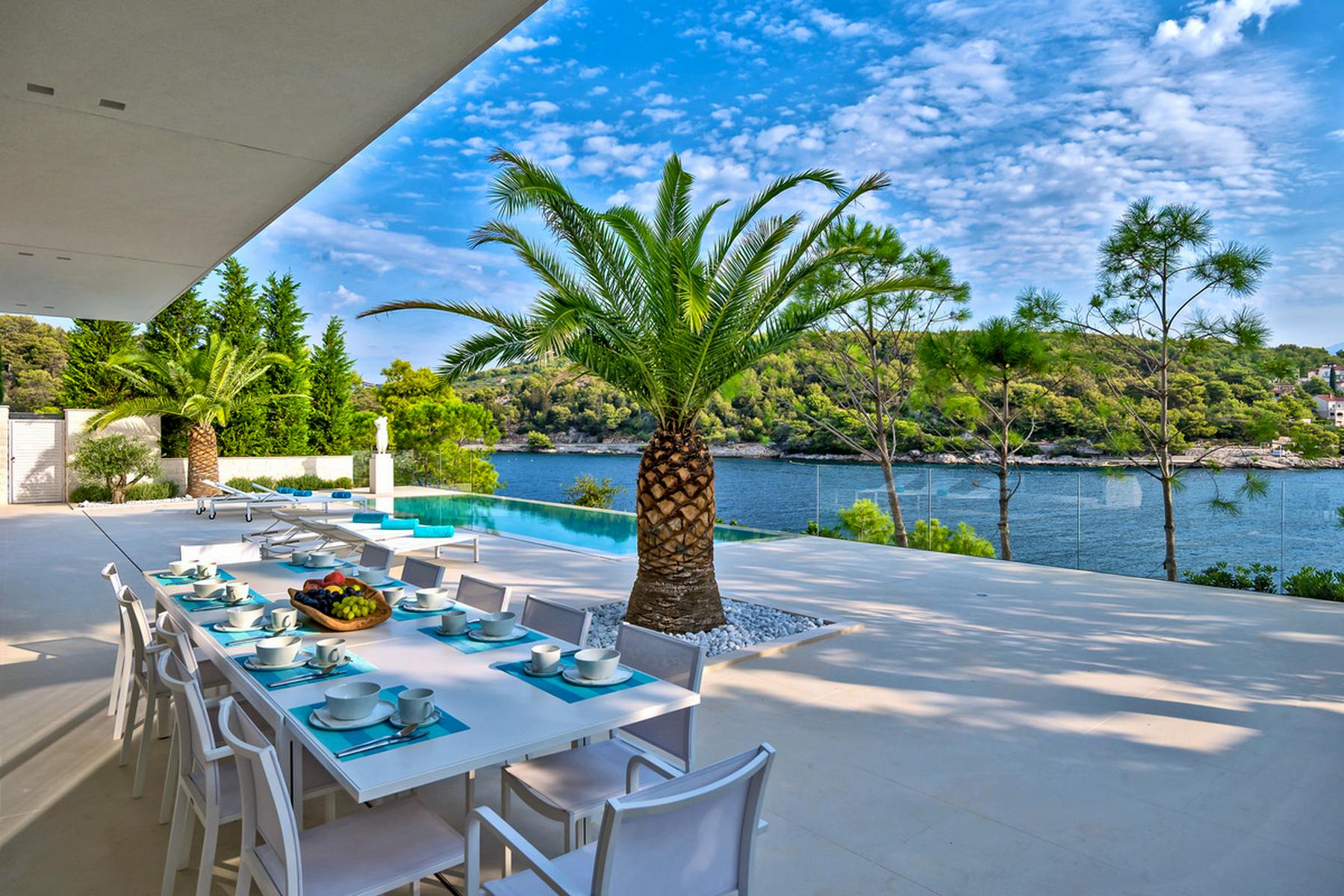 Dining area by the pool