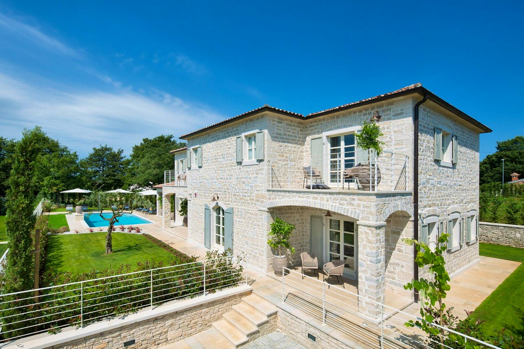 rustic villa with modern yet traditional architectural style in Istria for sale