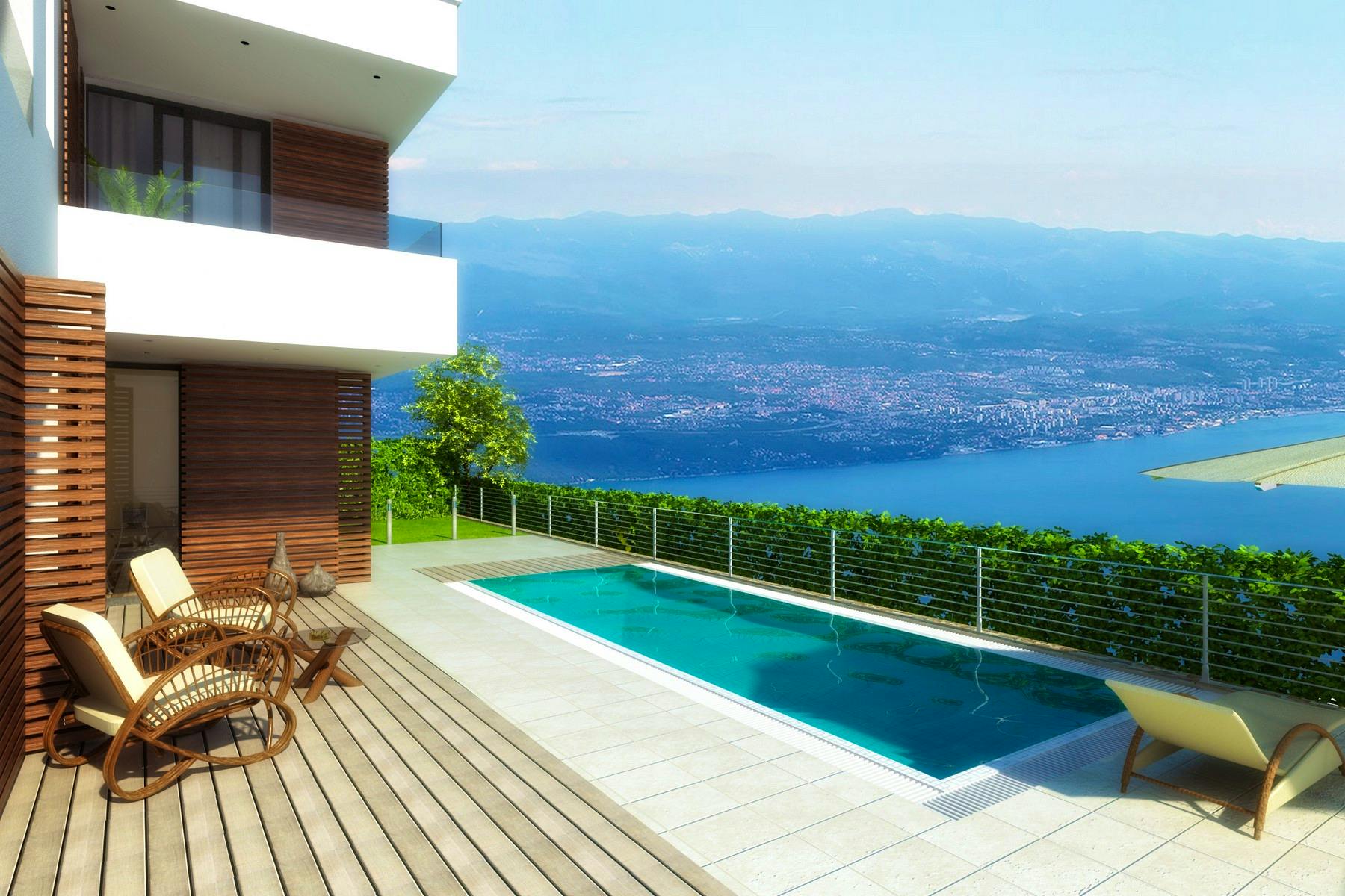 Contemporary villas with swimming pool in Opatija for sale