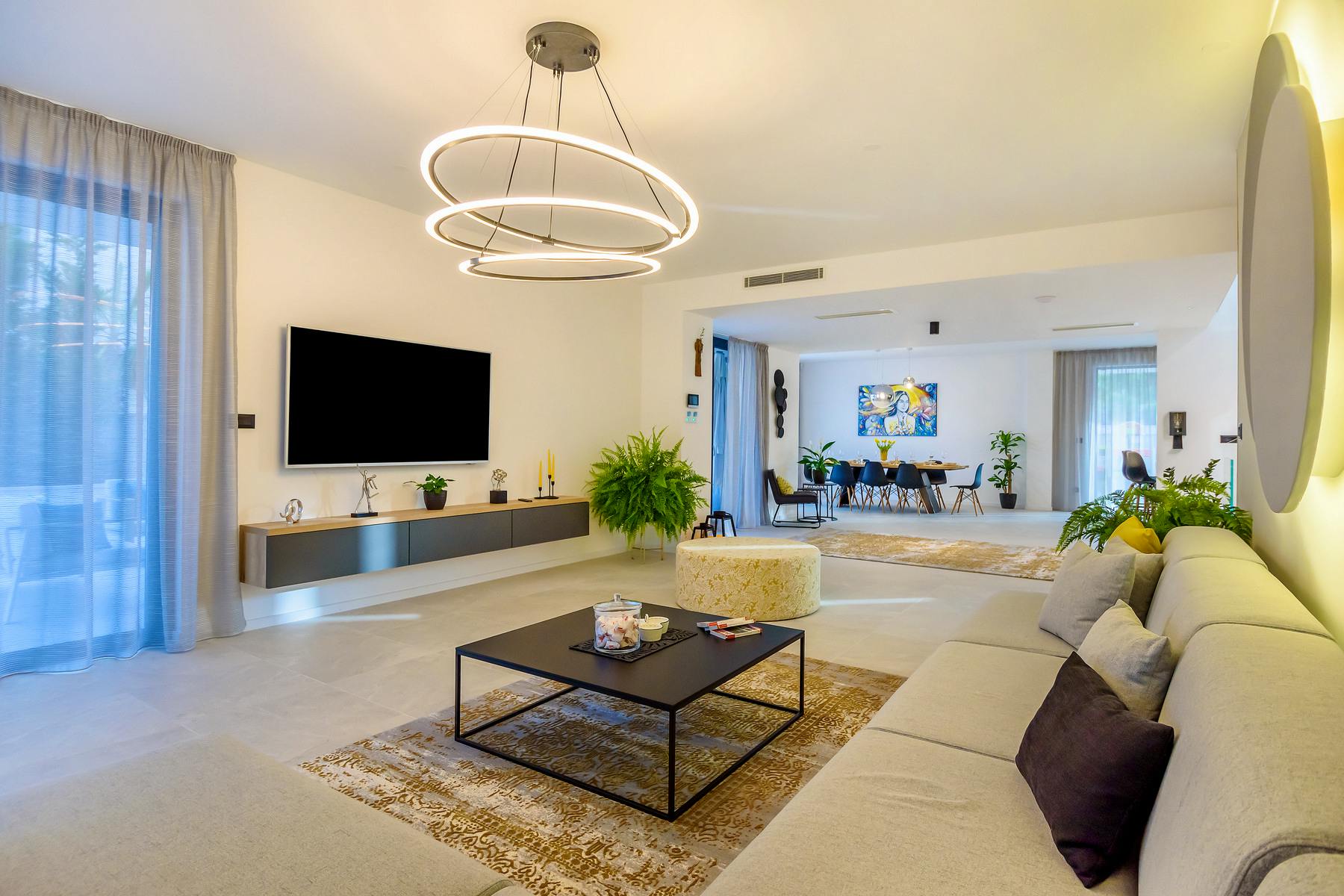 Comfortable living room with modern amenities