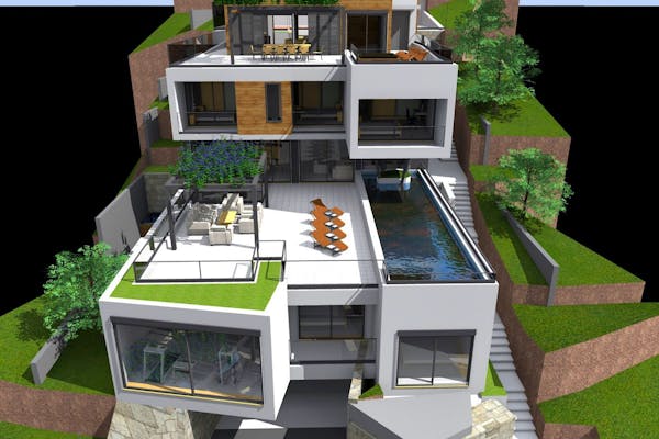 Design of a modern villa