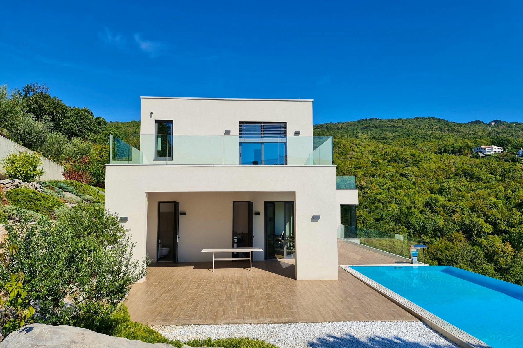 Modern villa with swimming pool near Opatija
