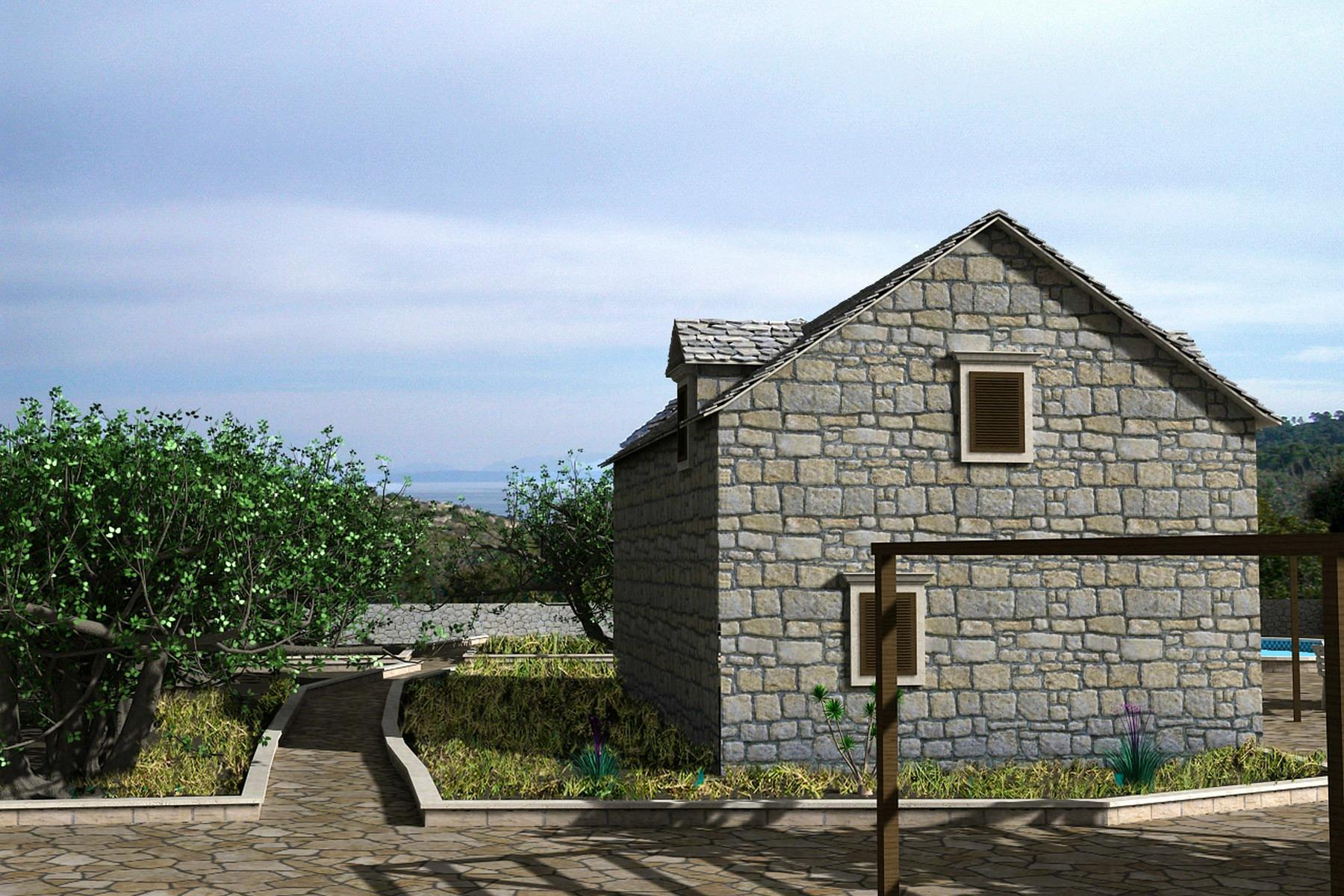 Rustic stone house on the island