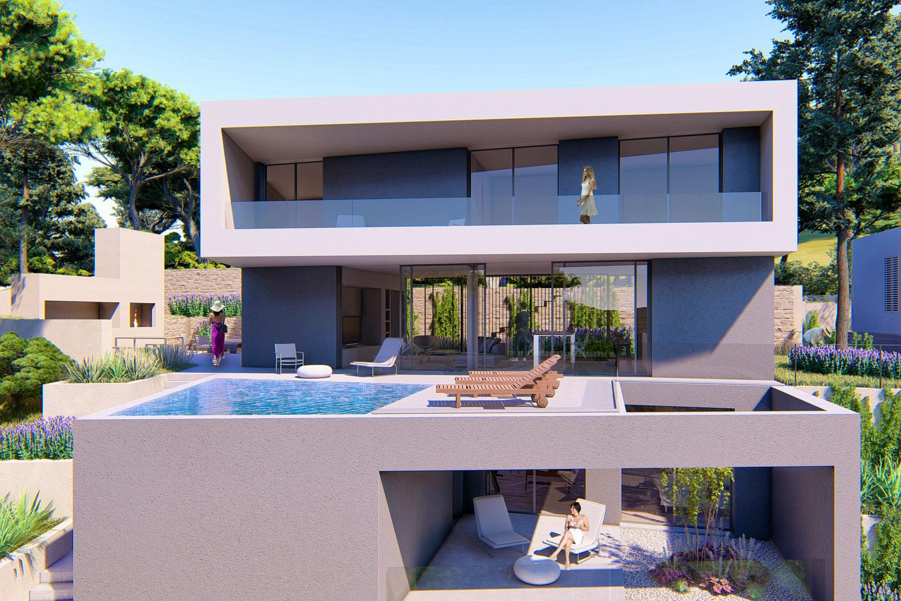 Minimalist style villa in the finals construction stage