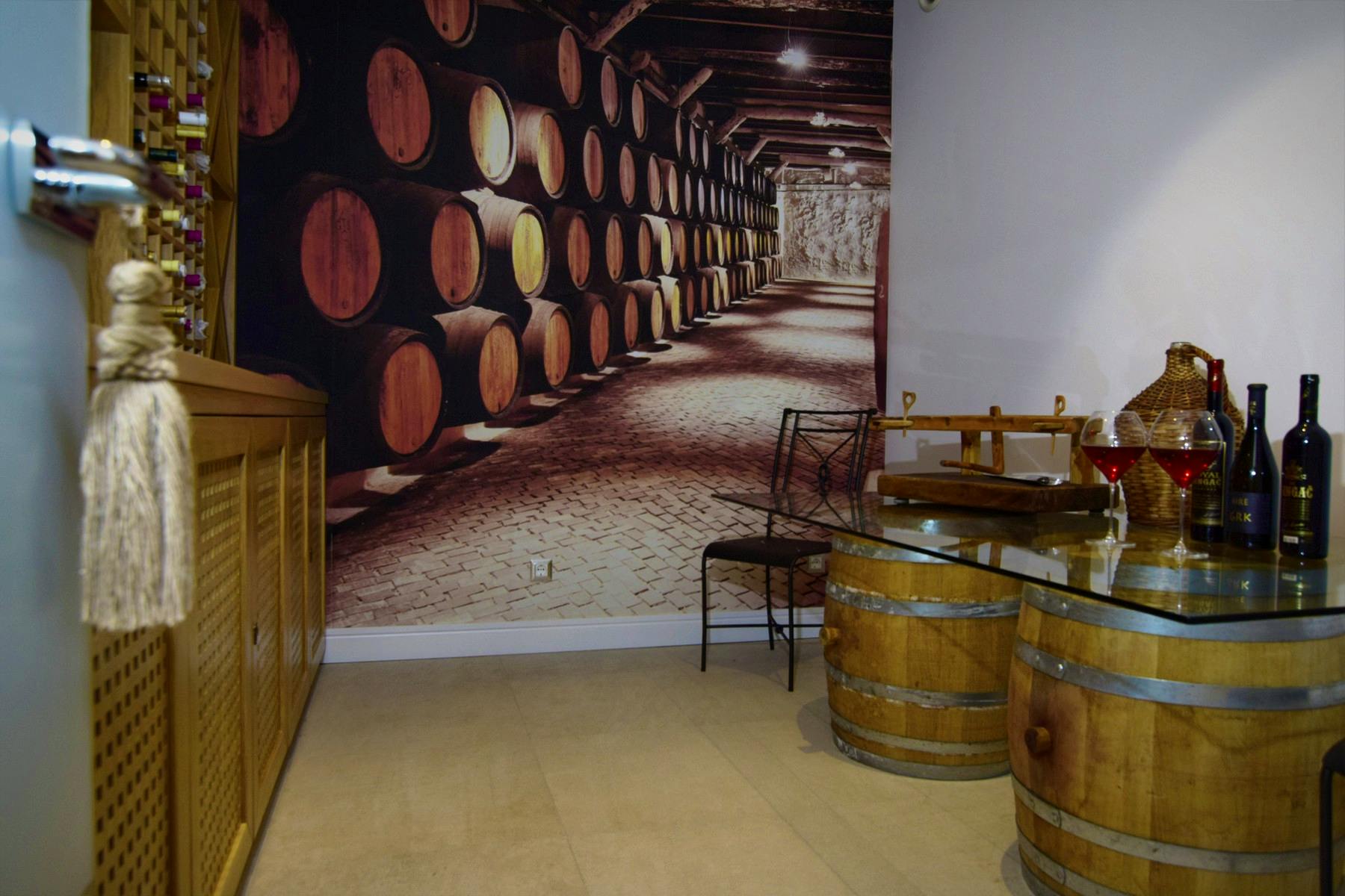 Wine cellar in the villa