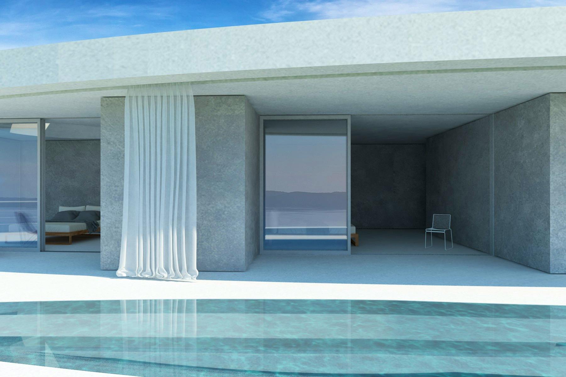 Modern villa with pool in the first row to the sea 