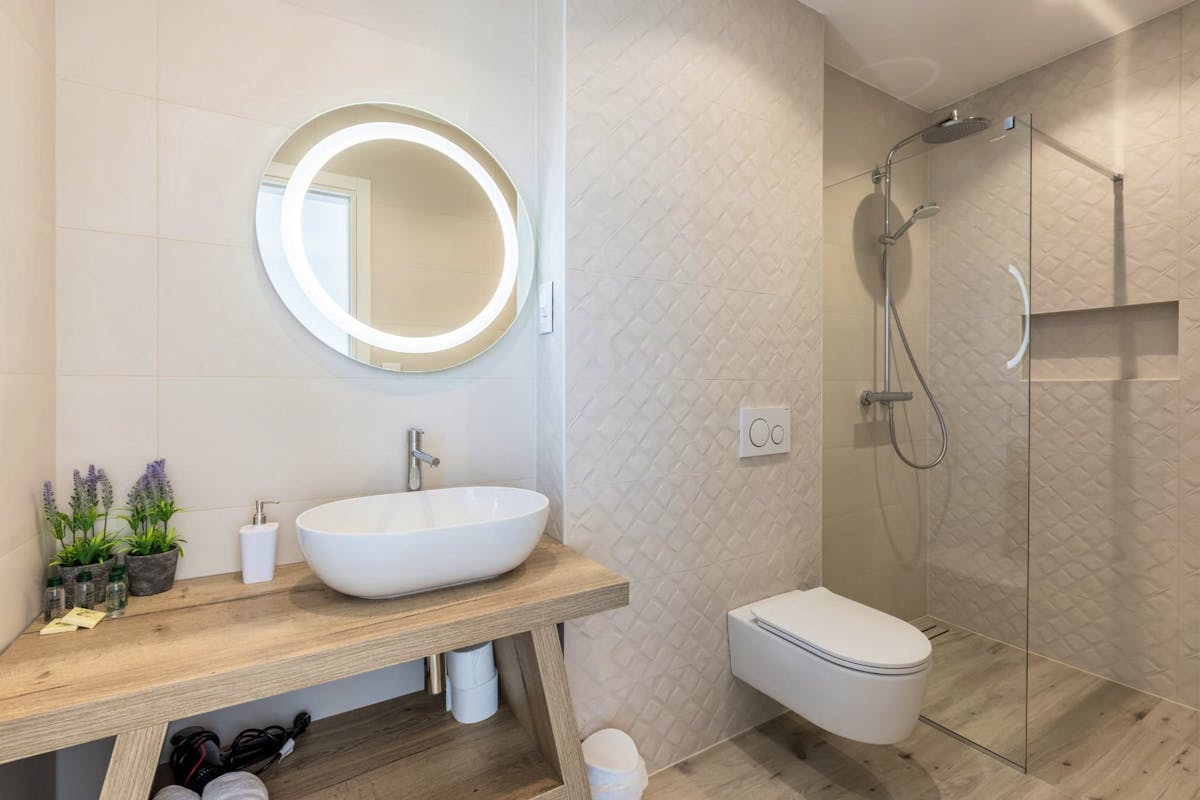 Modern bathroom area