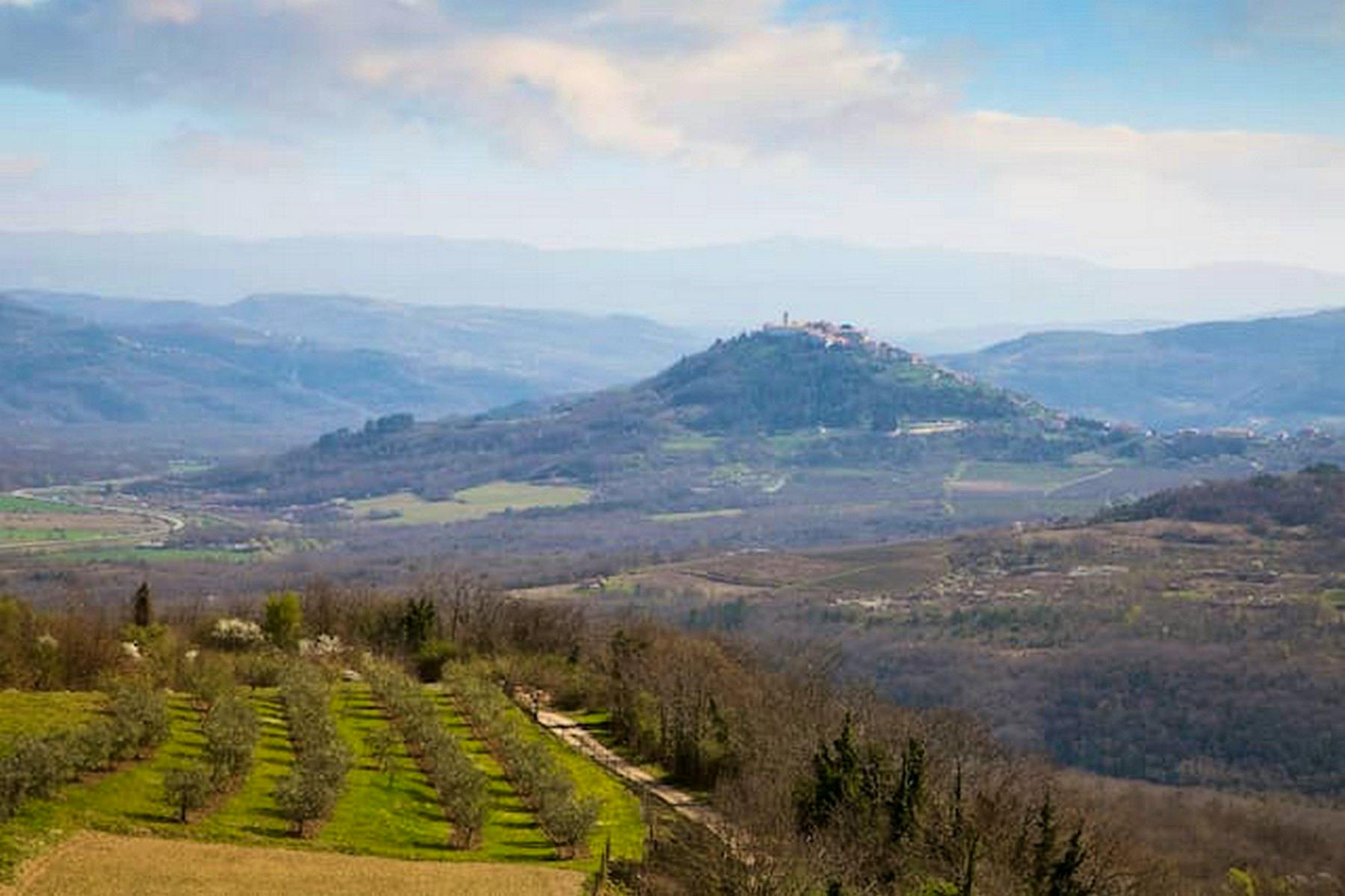 Villa overlooking rolling hills of Istria