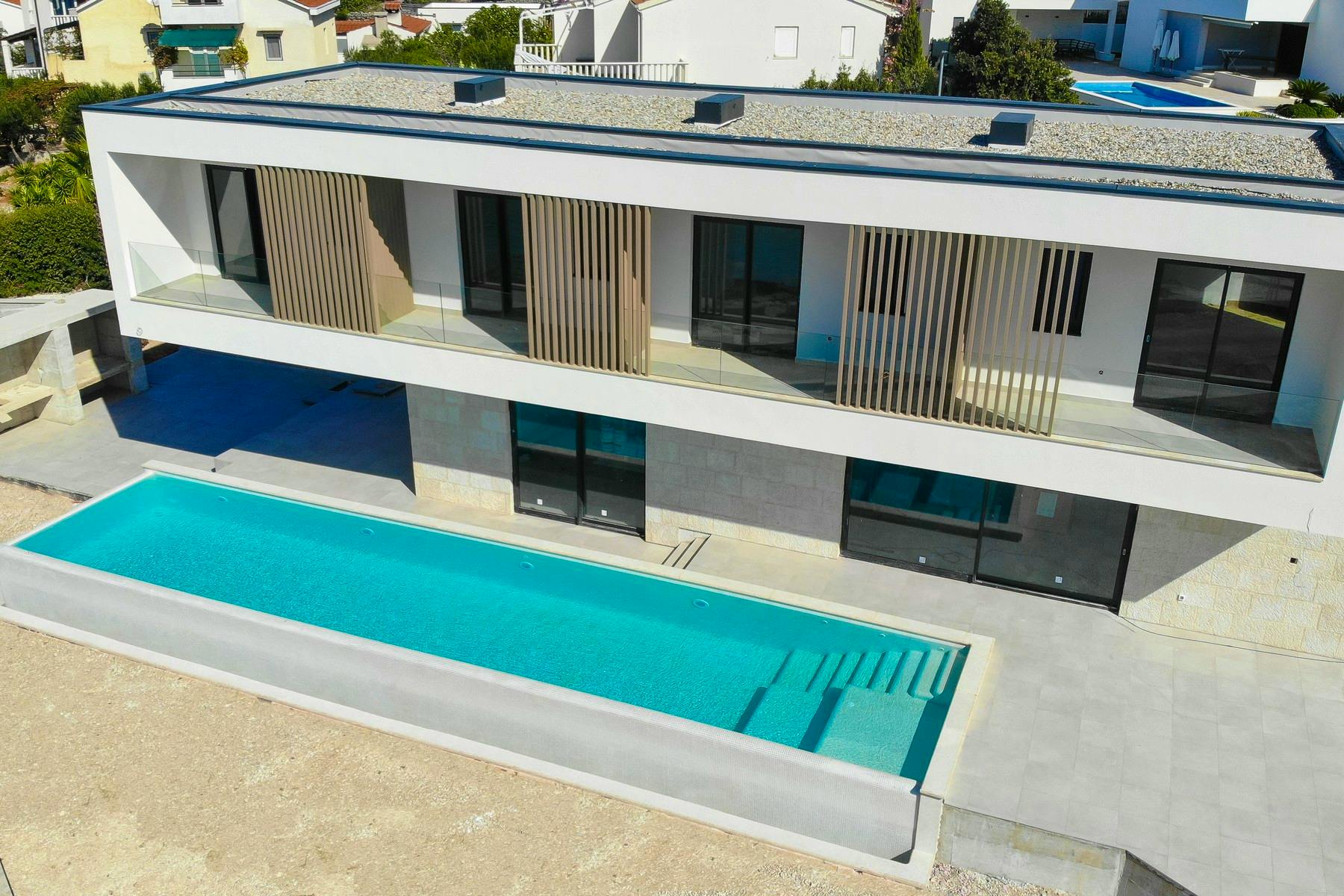 Newly built modern villa with swimming pool near Rogoznica for sale