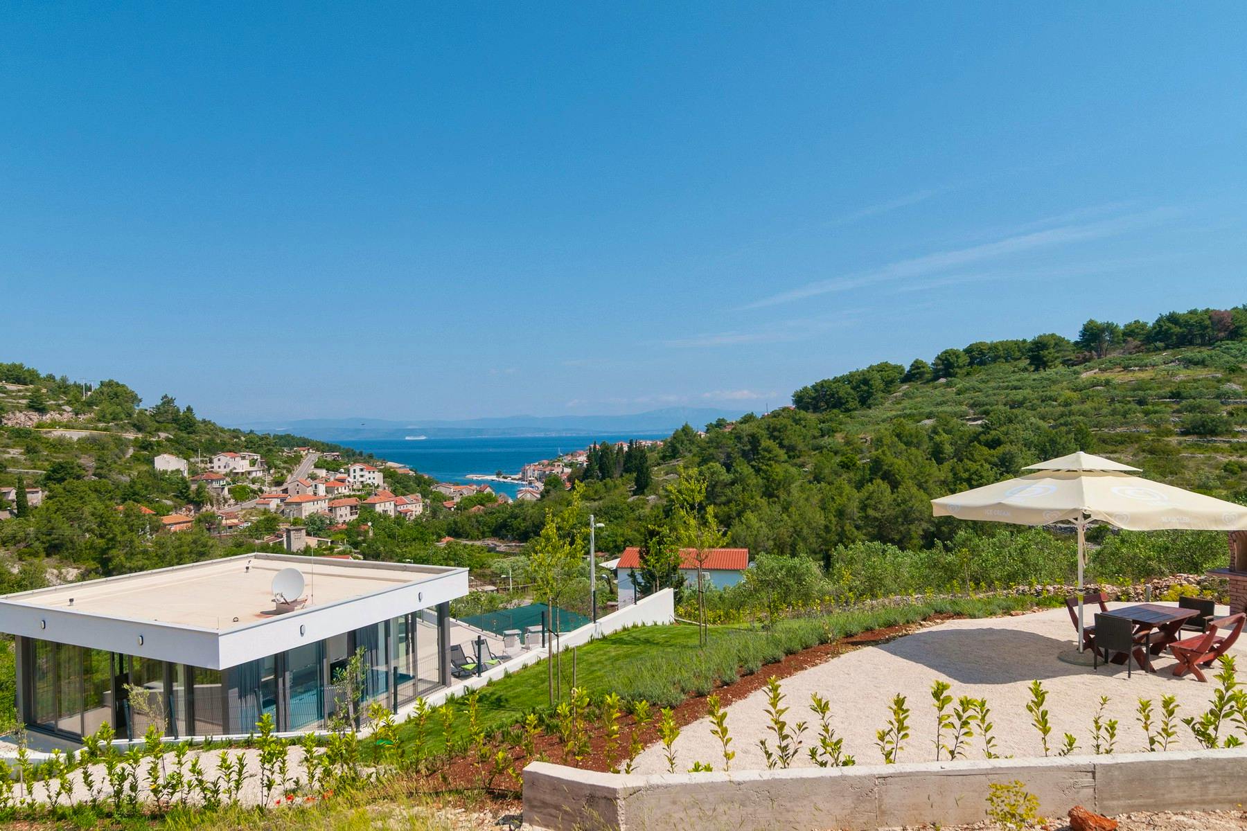 Spectacular sea view from the villa