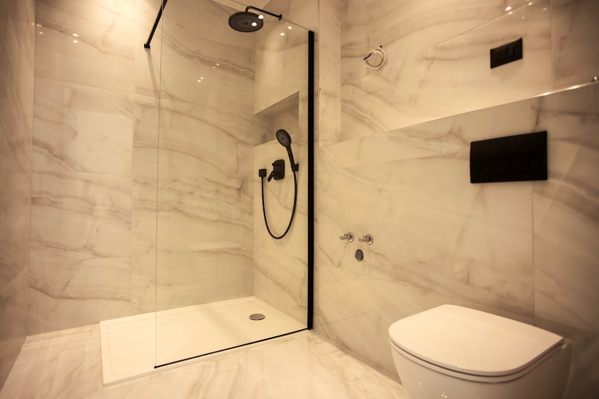 Bathroom with walk-in shower