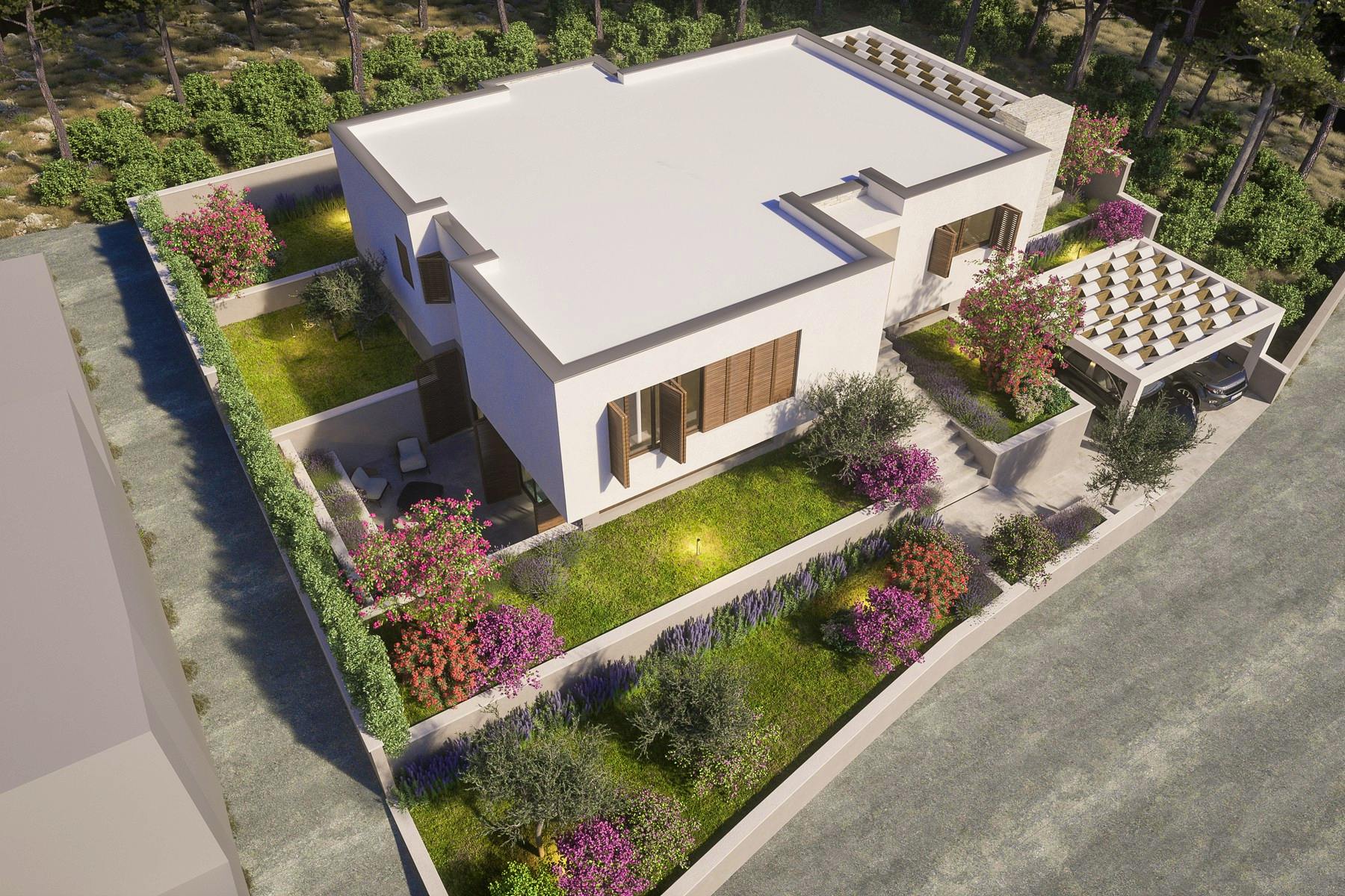 Newly built villa with Mediterranean garden