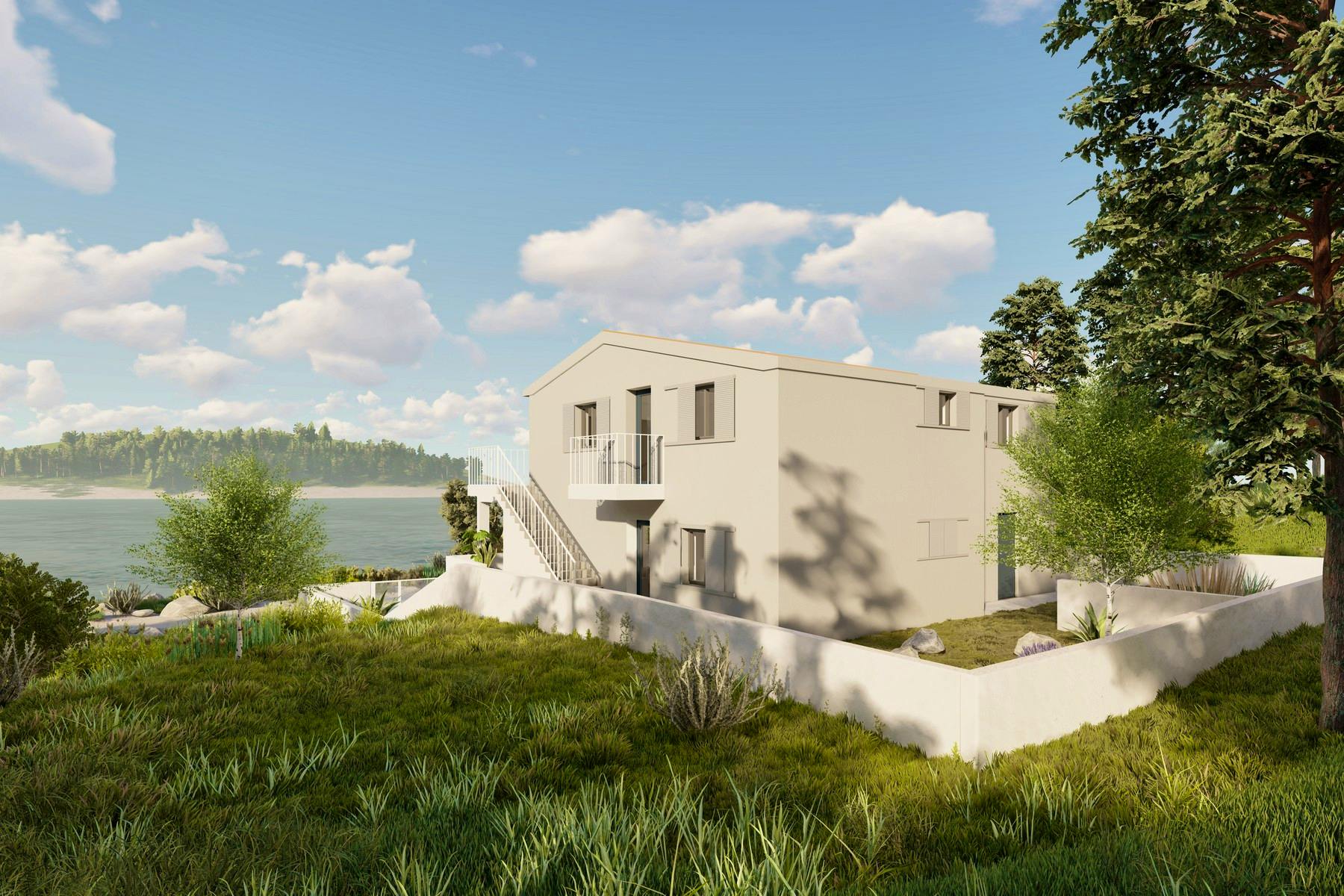 3D rendering of the holiday house in Šolta