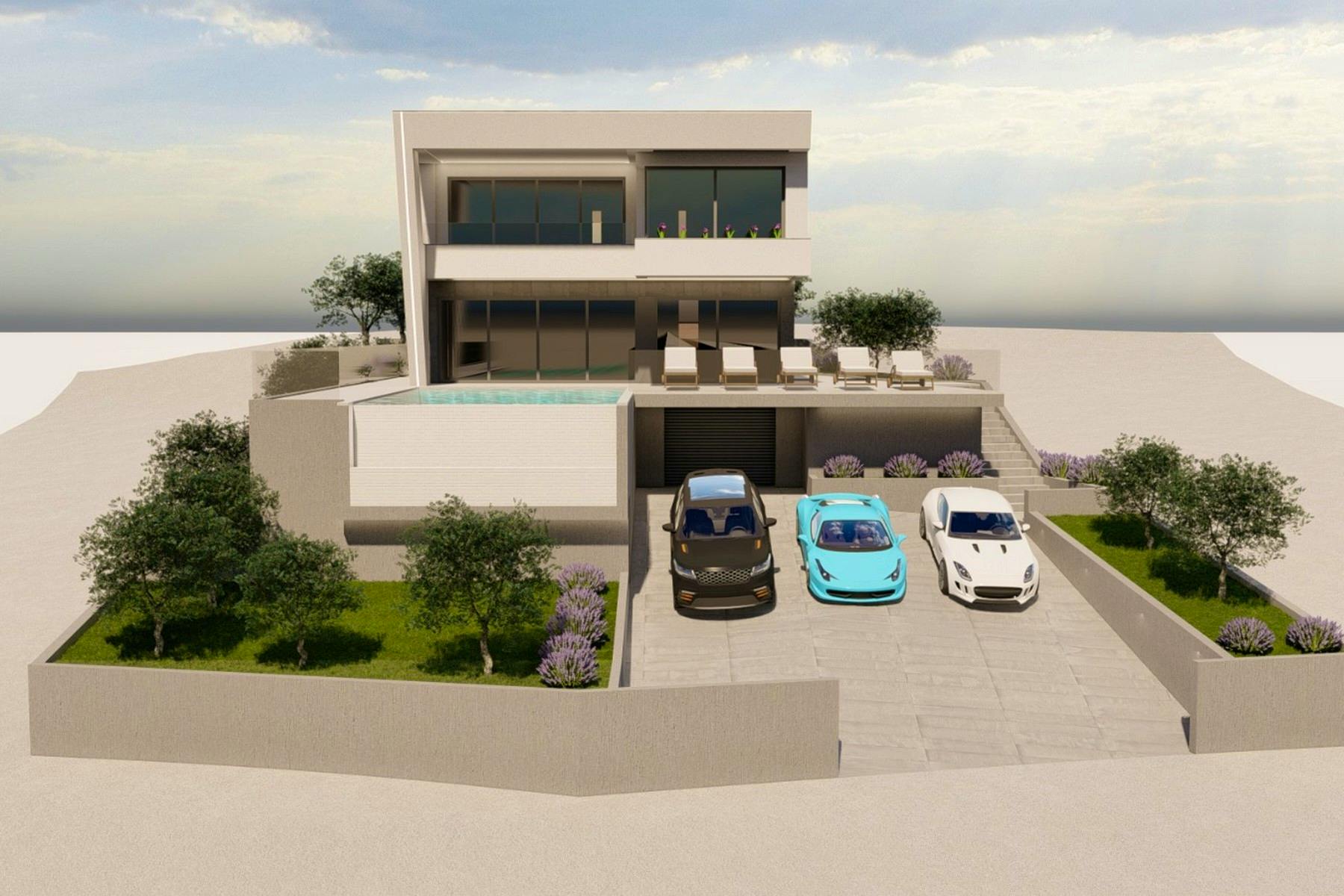 Contemporary villa with luxury amenities