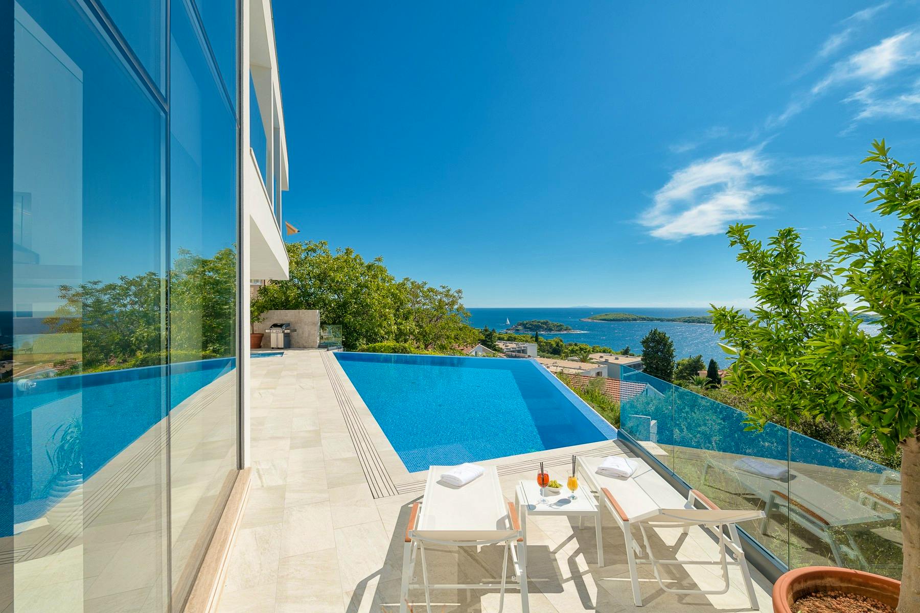Spectacular sea view from the villa