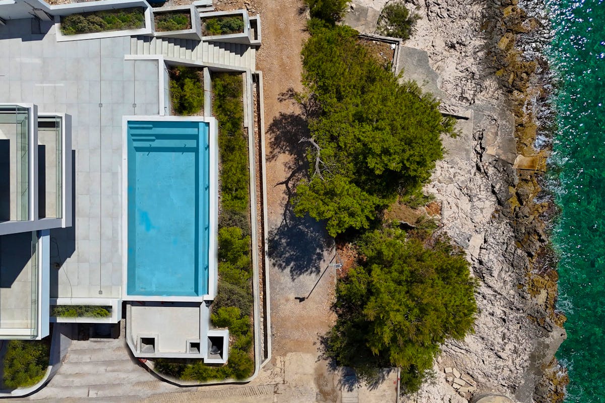Unique seafront villa with swimming pool near Trogir for sale
