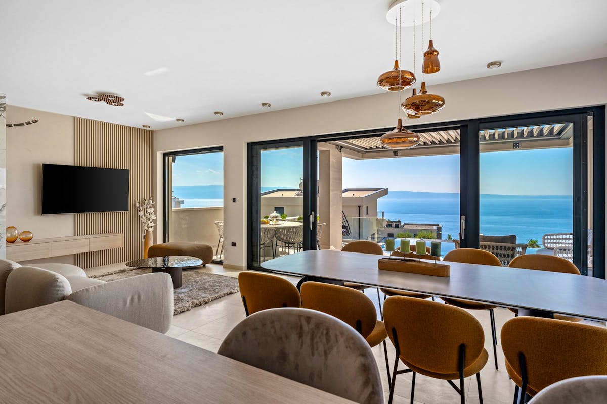 Stylish interior of modern villa