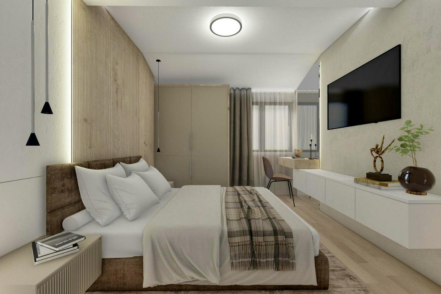 Visualization of bedroom in the apartment in Hvar