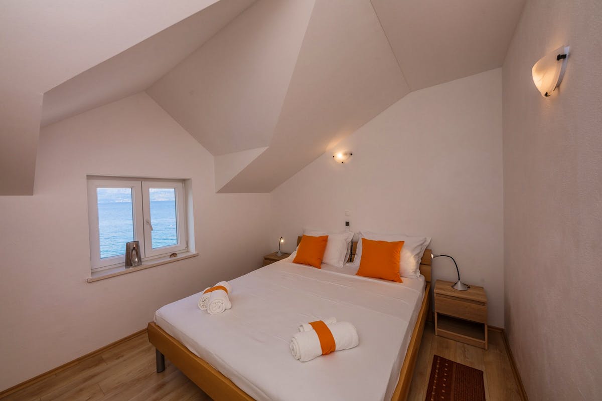 Elegant bedroom with sea view