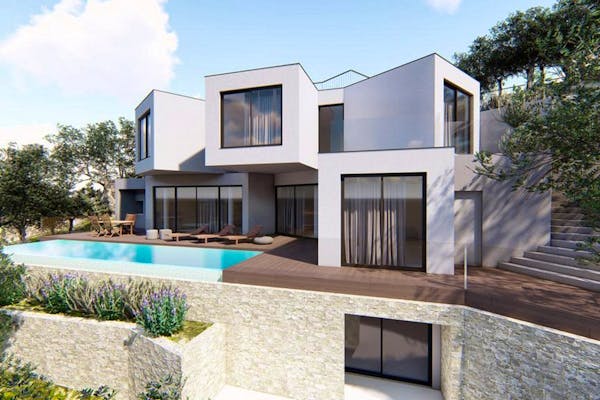 Plot with permit for contemprary villa near Omiš
