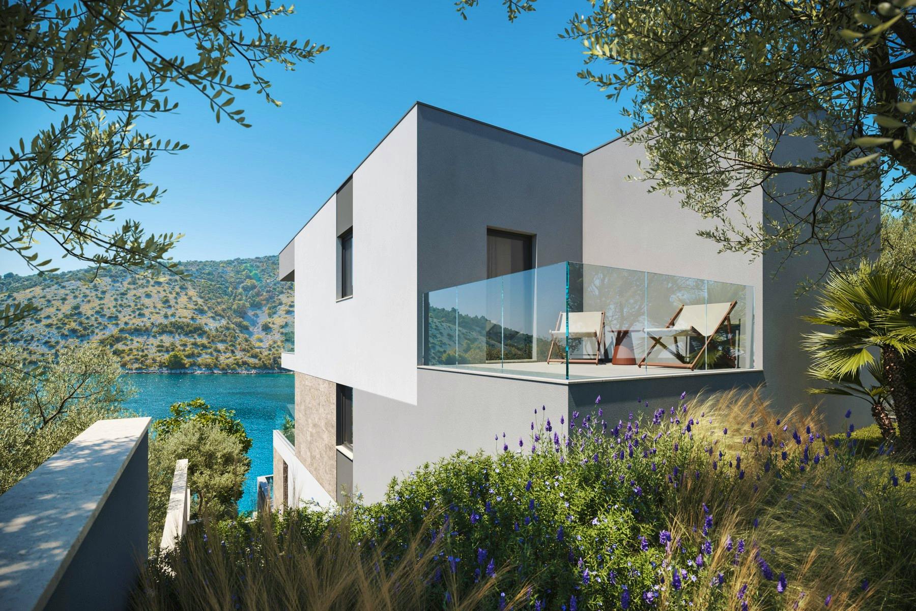 Visualization of contemporary villa near Trogir
