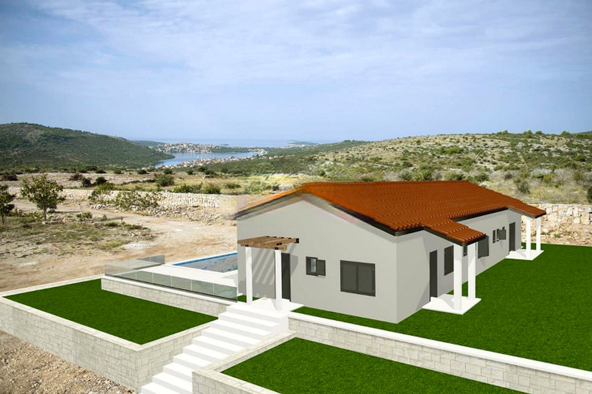 Vizualizacija vile na velikoj parceli u blizini Rogoznice