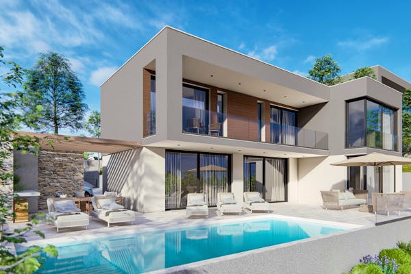 Modern villa with swimming pool near Trogir for sale