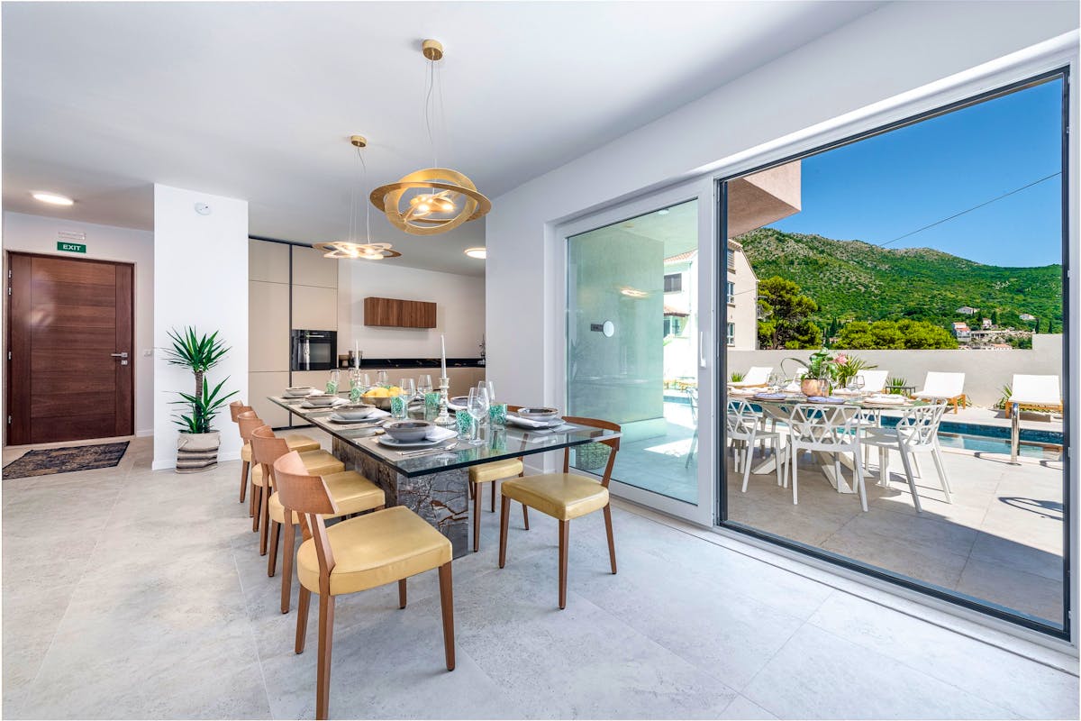 Dining area overlooking the terrace