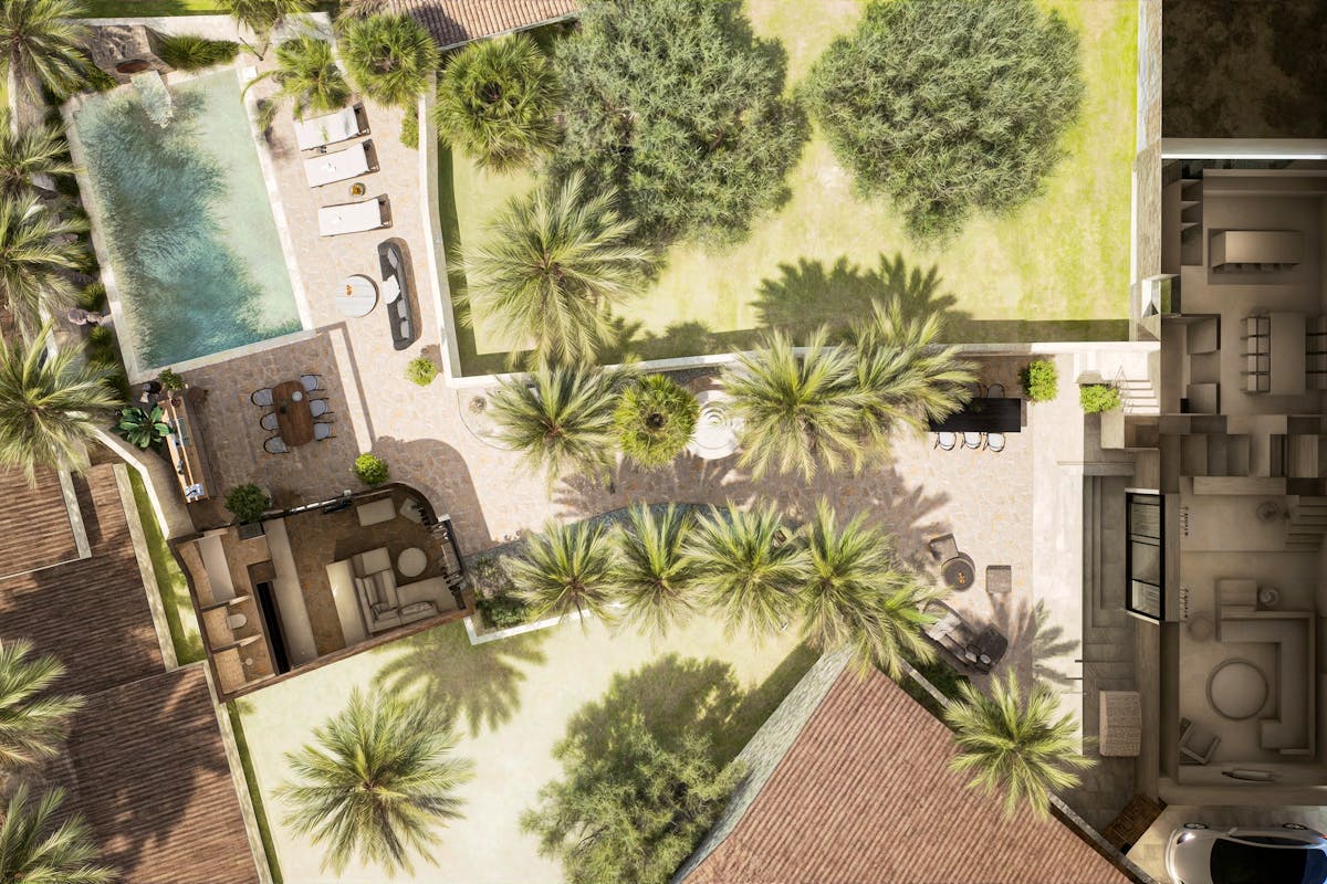 Floor plan of the villa