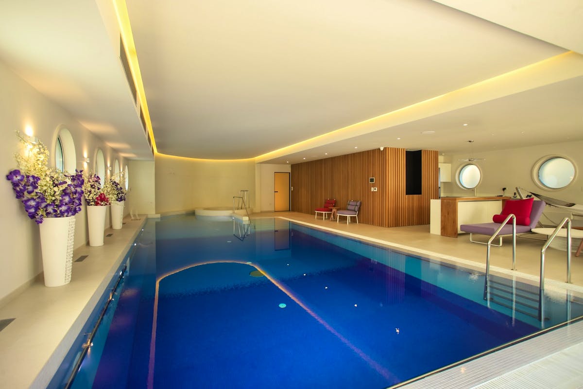 Luxury wellness zone with inner swimming pool