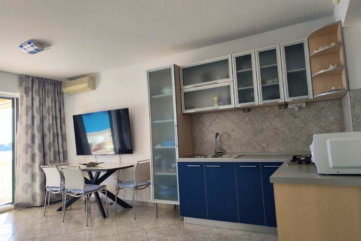 Open space living area of the apartment