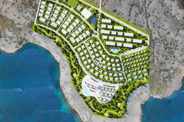 Luxury resort and residential area project in Dalmatia for sale