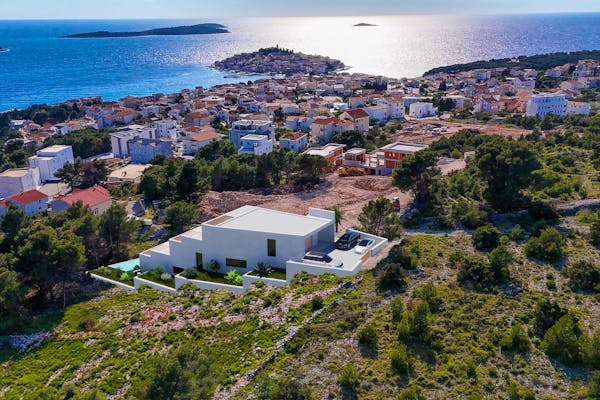 Visualization of luxury object on the plot in Primošten for sale