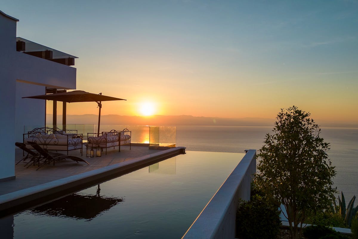 Sunset view from the terrace