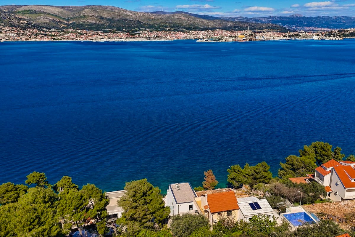 Spectacular open sea view from the villa on Ciovo for sale