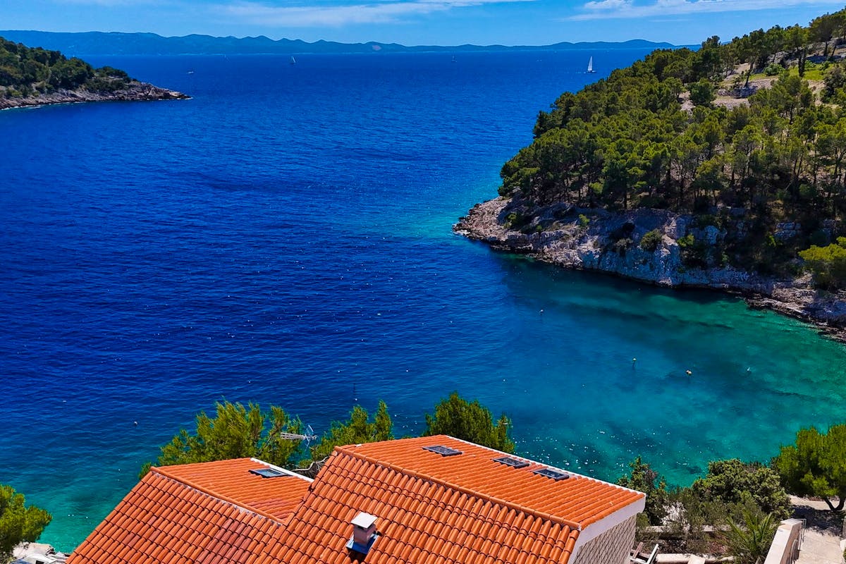 Seafront villa with open sea view on Brac for sale