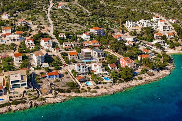 Visualization of the modern villa by the sea