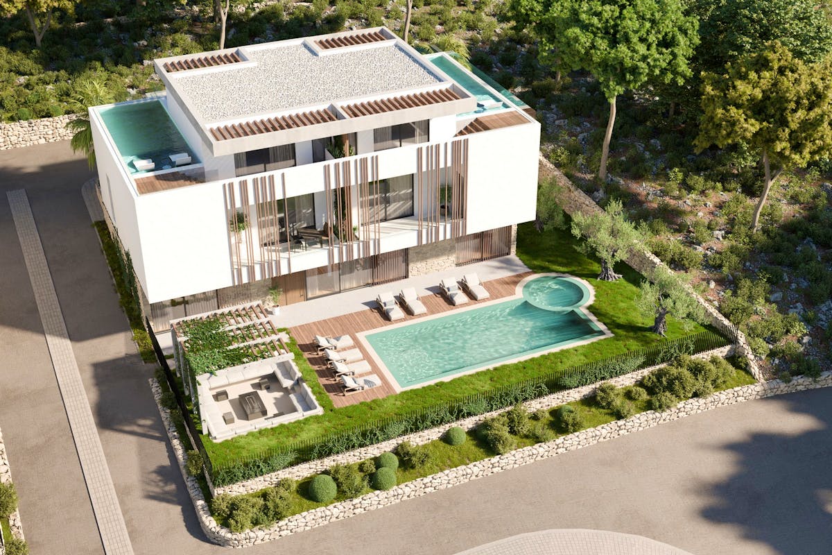 Modern villa with pool within the project on Hvar island