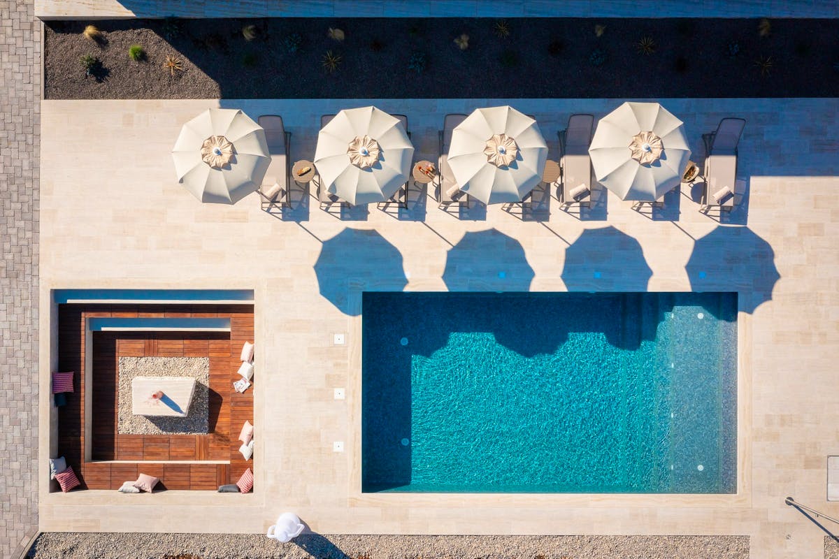 Spacious terrace with swimming pool and sundeck