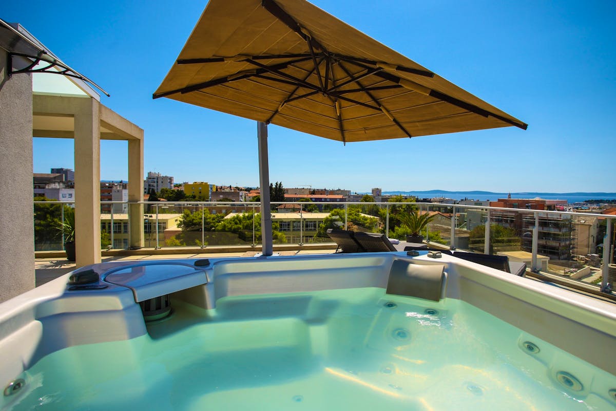 Spectacular view from the terrace with jacuzzi