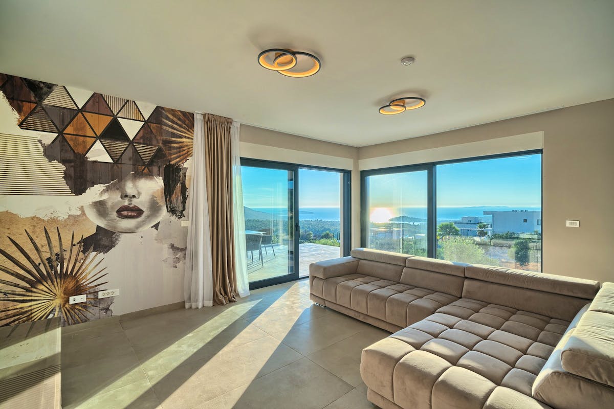 Living room with sea view