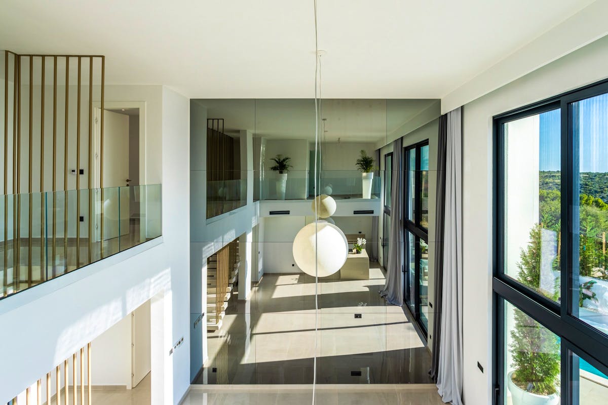 Spacious open-plan living area 