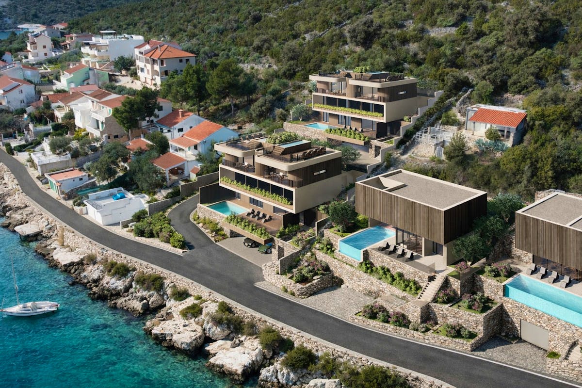 Exclusive seafront villas in Vinisce for sale