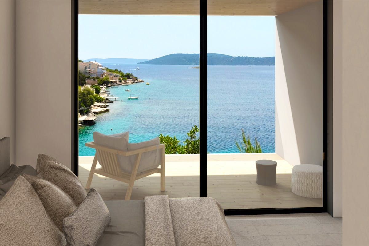 Modern villa with open sea view in Vinisce for sale