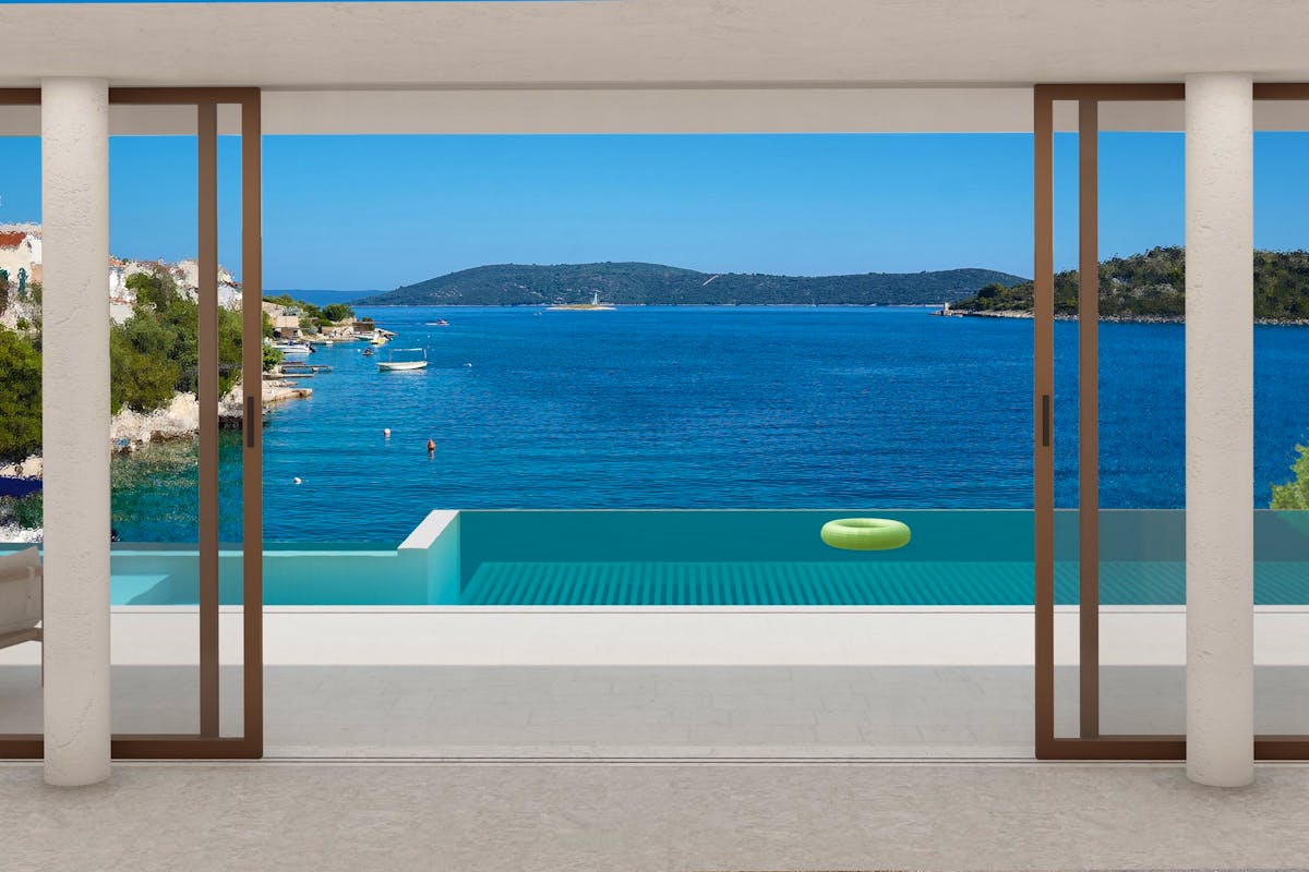 Open sea view from the villa