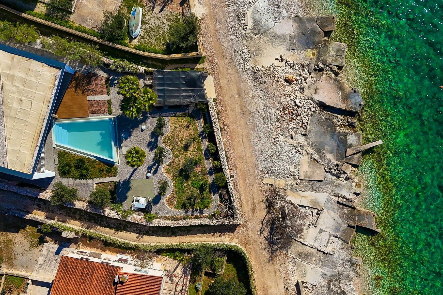 Newly built seafront modern villa with pool for sale