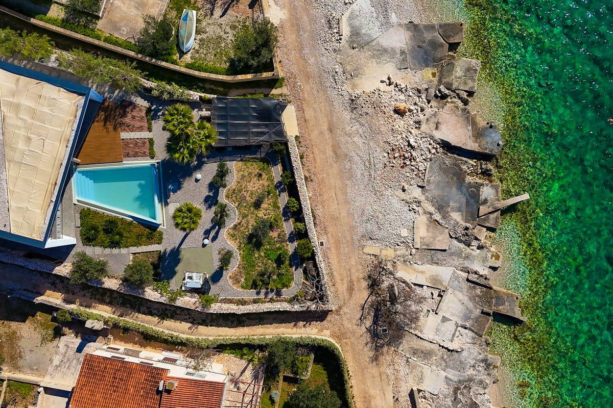 Newly built seafront modern villa with pool for sale