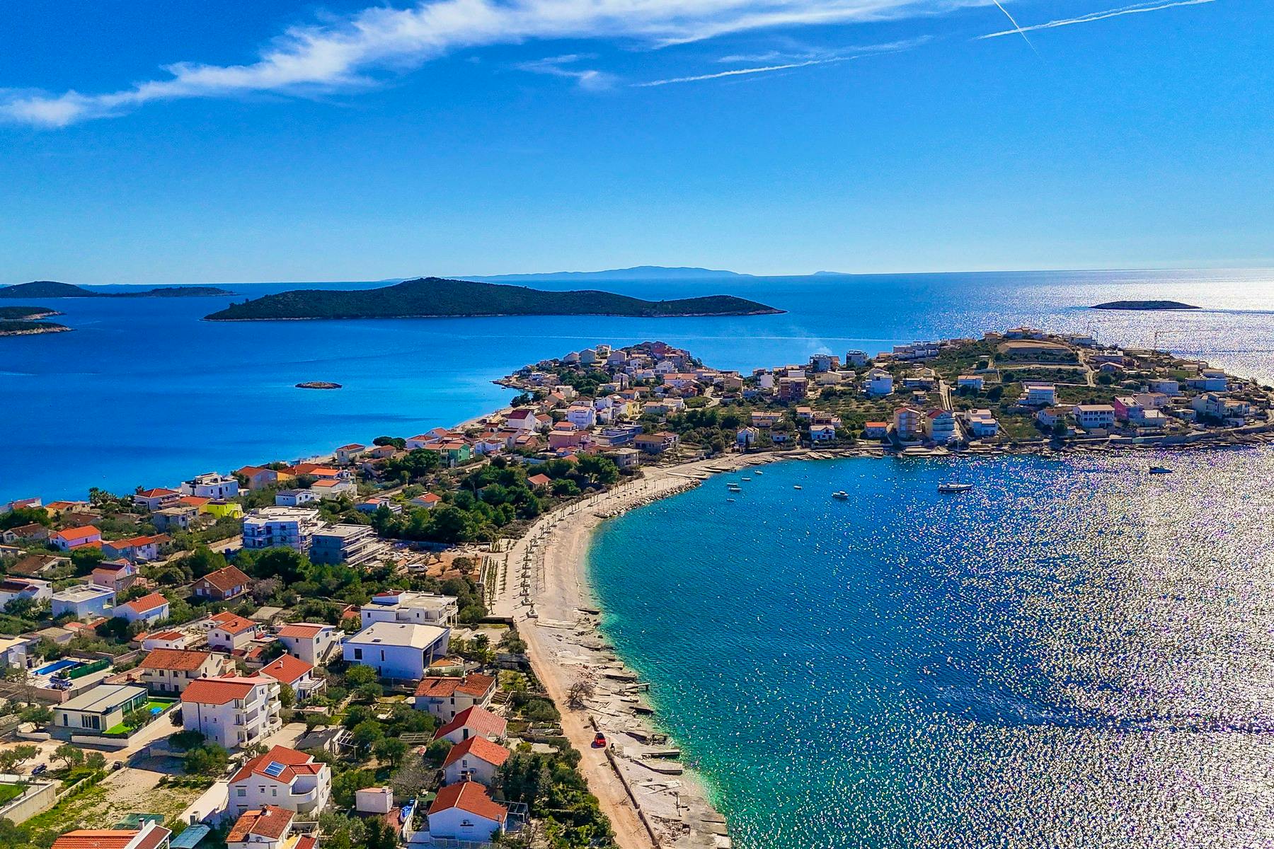 Newly built seafront modern near Rogoznica for sale