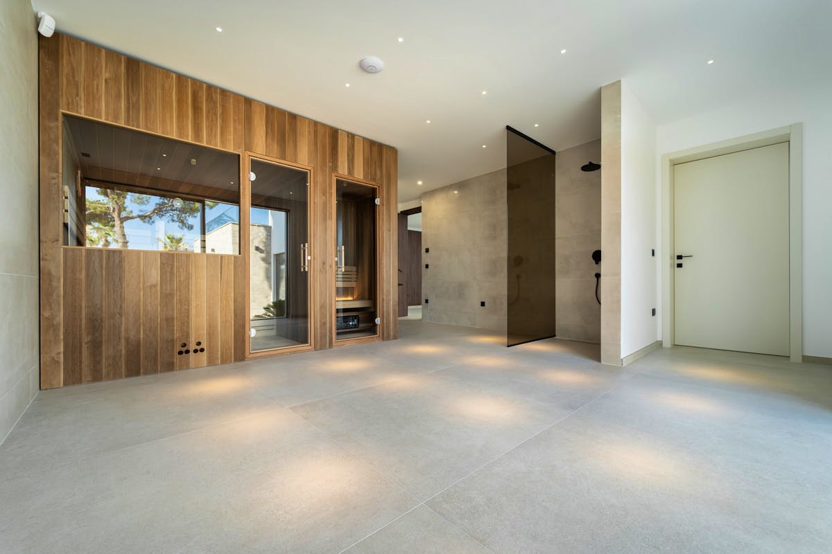 Wellness area with sauna