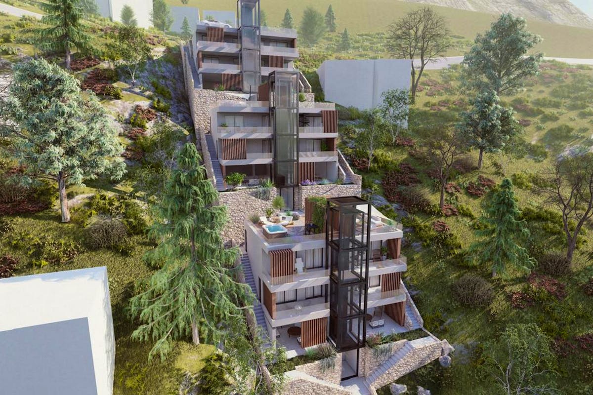 Project of 3 luxury seafront villas in Omis for sale